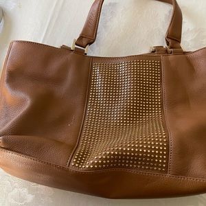 Neiman's Marcus Leather Handbag Tan